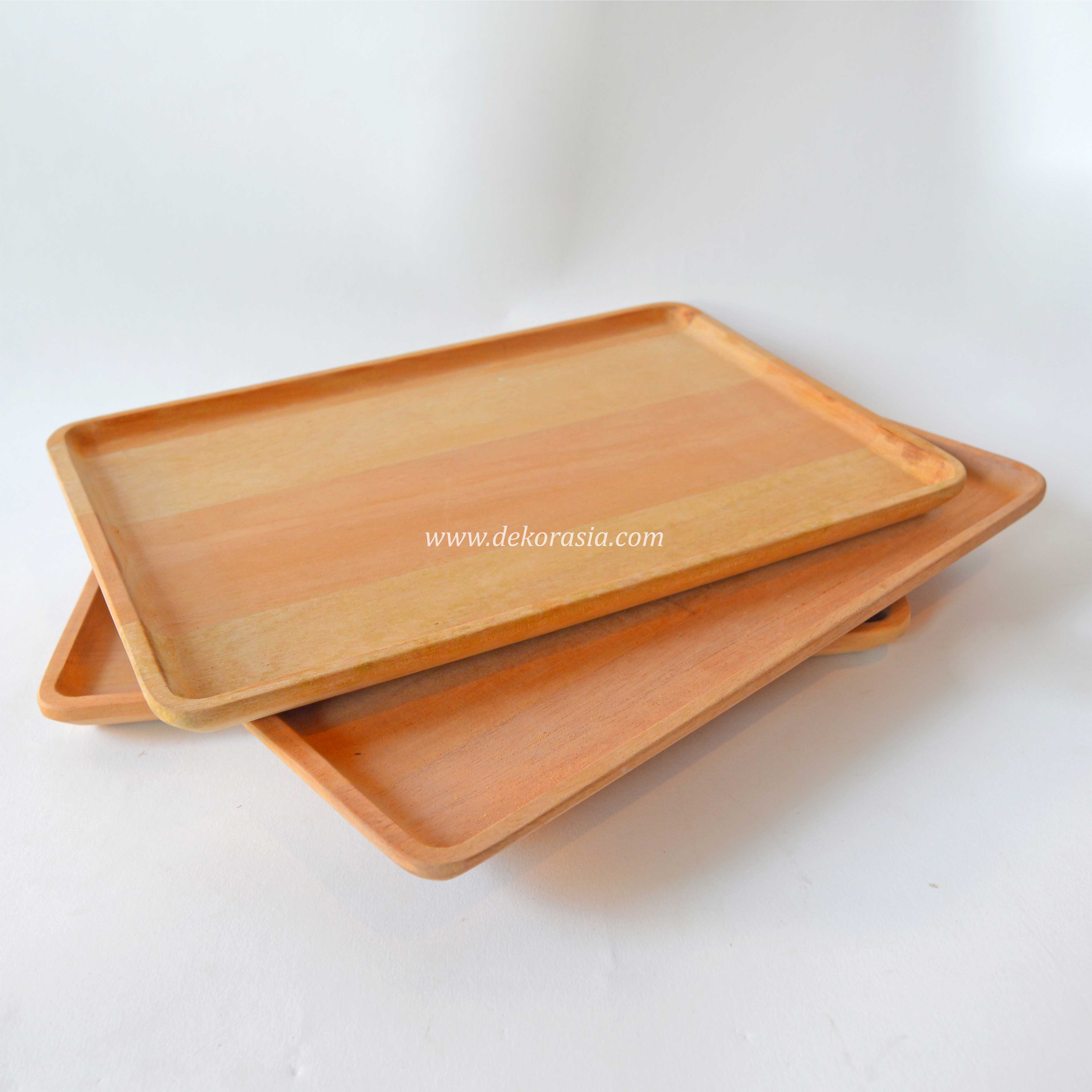 Rectangular Wood Serving Plates, Natural Tableware Dining For Sandwiches, Salad, Finger Foods, Cheese, Burgers